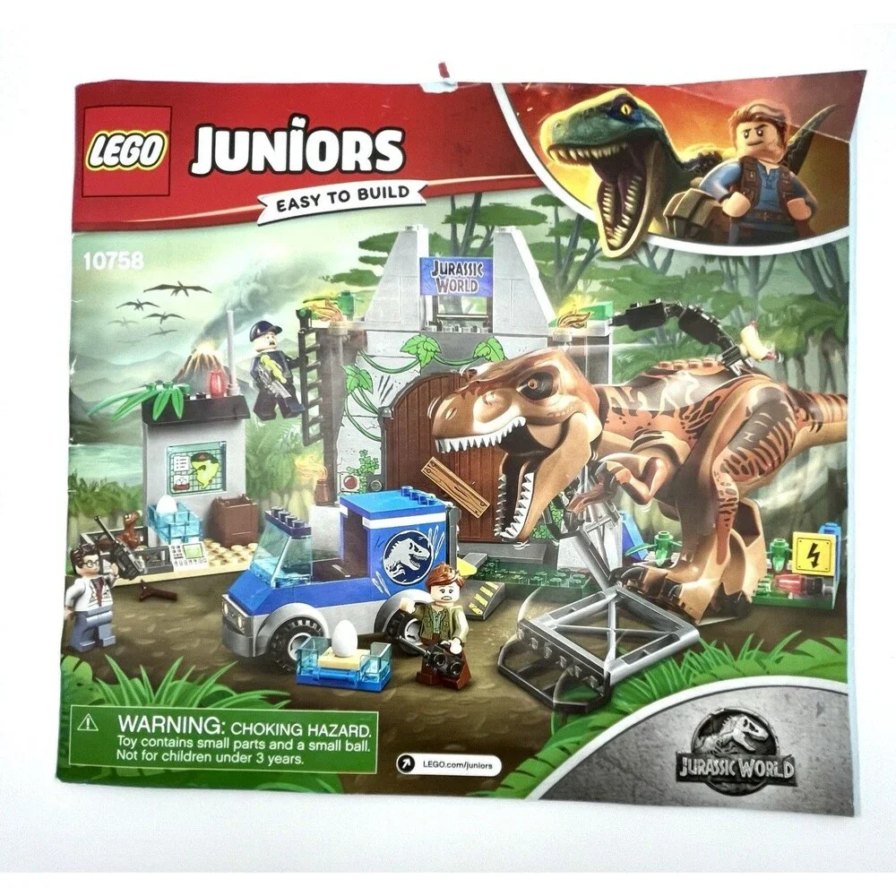 LEGO Juniors Manual Only 10758 Jurassic World Paper Booklet Instructions